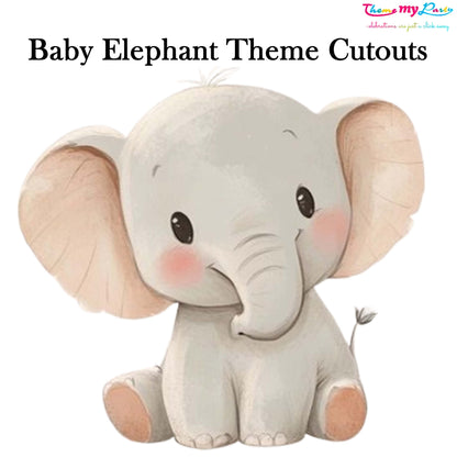 Baby Elephant Theme Birthday Party Cutout