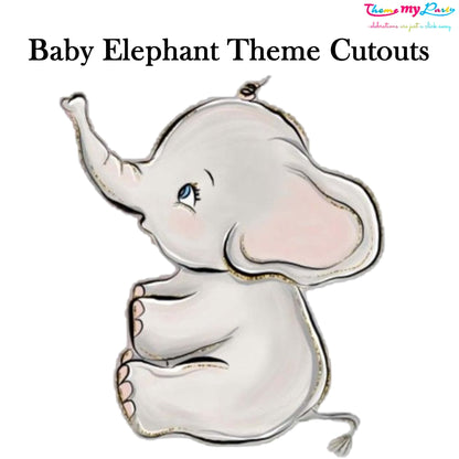 Baby Elephant Theme Birthday Party Cutout