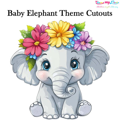 Baby Elephant Theme Birthday Party Cutout
