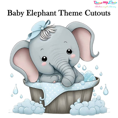 Baby Elephant Theme Birthday Party Cutout