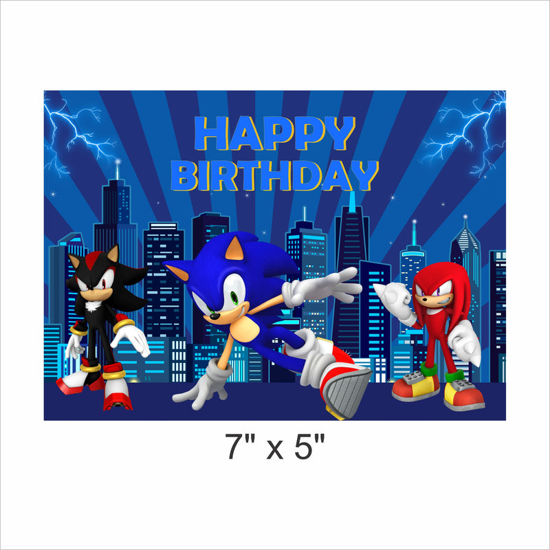Sonic Theme Birthday Party Backdrop