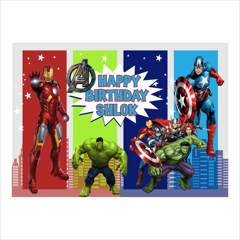 Avenger Theme Birthday Party Backdrop