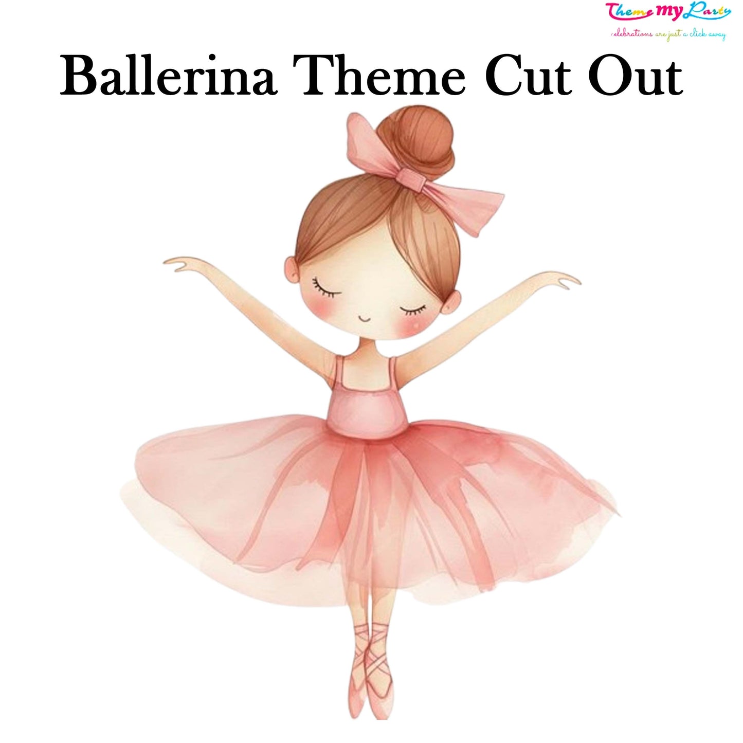 Ballerina Theme Birthday Party Cutout