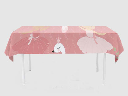 Ballerina Theme Birthday Cake Table Cover