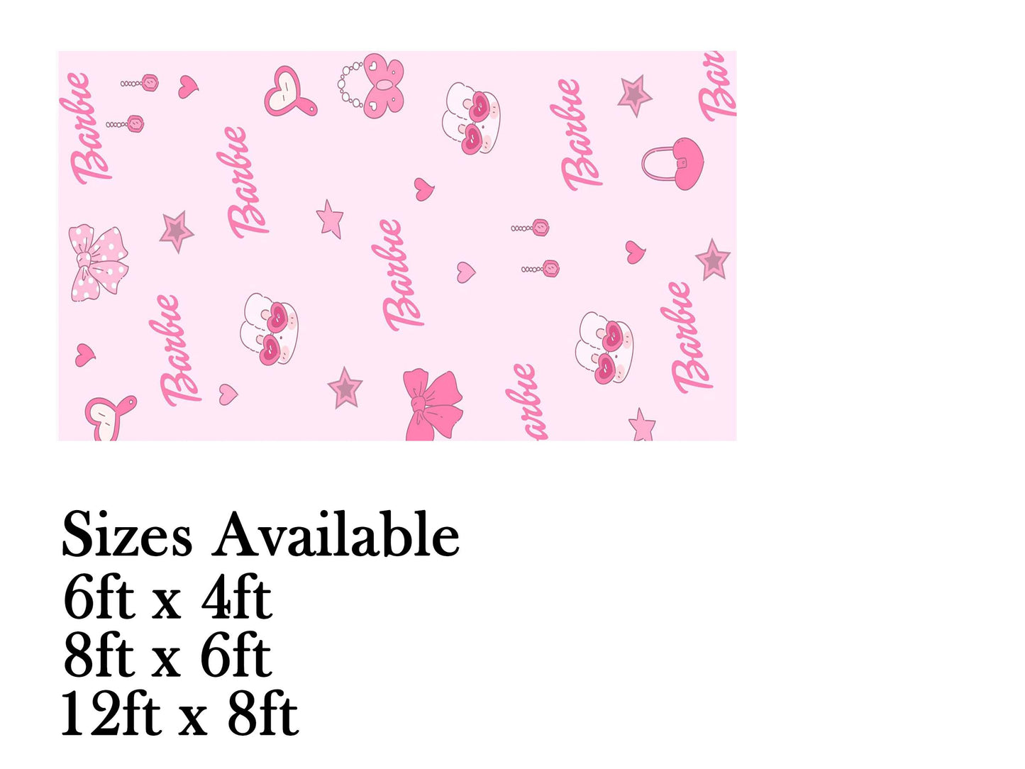 Barbie Theme Birthday Cake Table Cover