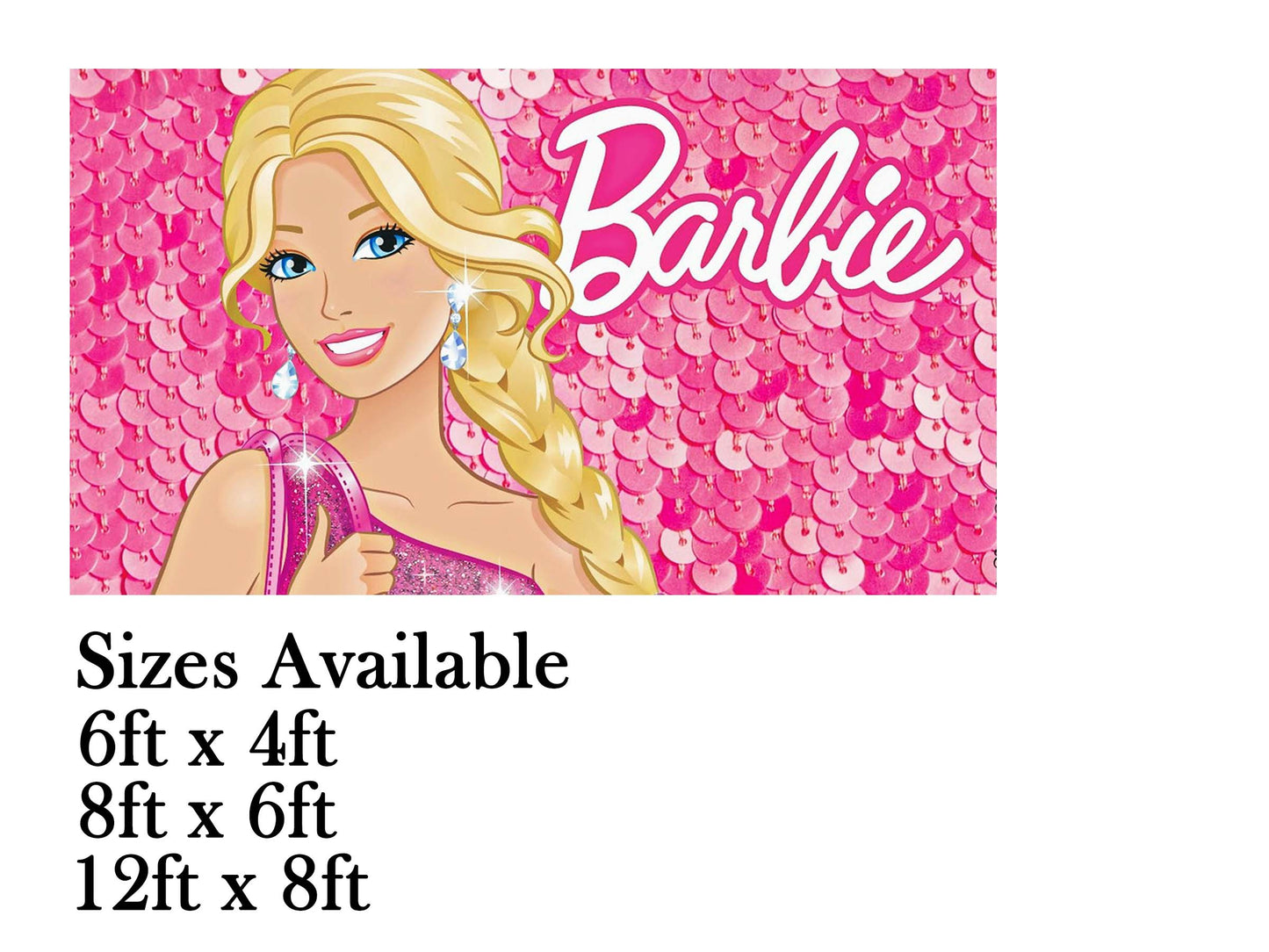Barbie Theme Birthday Cake Table Cover