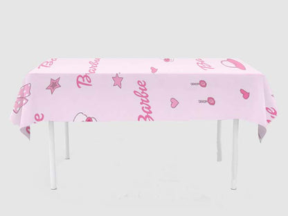 Barbie Theme Birthday Cake Table Cover