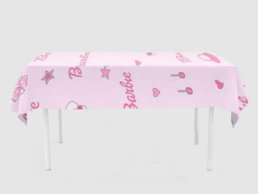 Barbie Theme Birthday Cake Table Cover