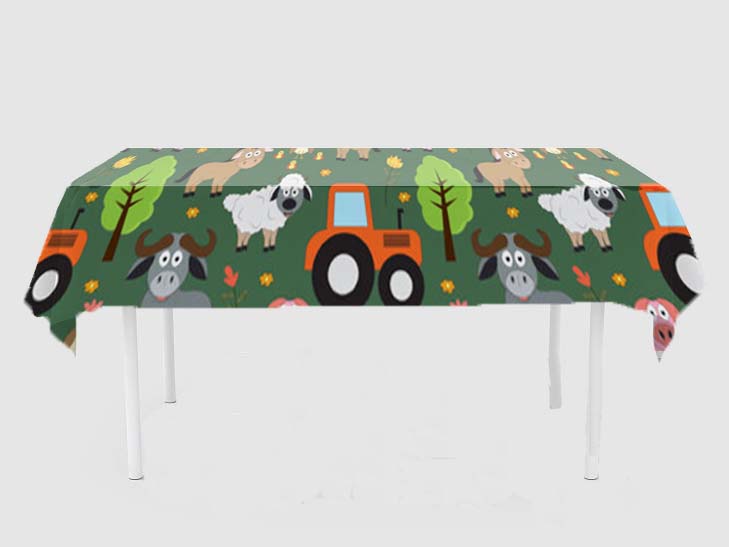 Farm Fresh Theme Birthday Cake Table Cover