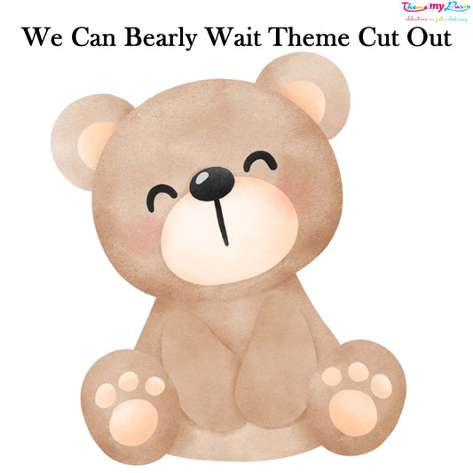 We Can Bearly Wait Baby Shower Party Cutout