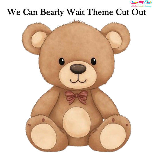 We Can Bearly Wait Baby Shower Party Cutout