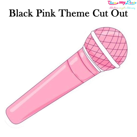 Black Pink Theme Birthday Party Cutout