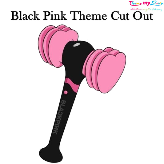 Black Pink Theme Birthday Party Cutout
