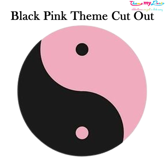 Black Pink Theme Birthday Party Cutout