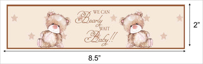 We Can Bearly Wait Baby Shower Water Bottle Labels  