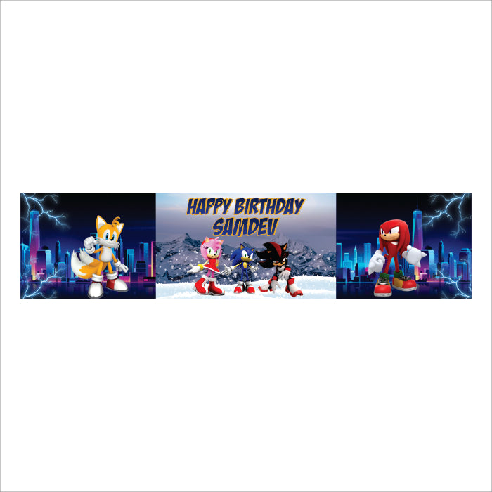 Sonic Birthday Party Water Bottle Sticker Labels