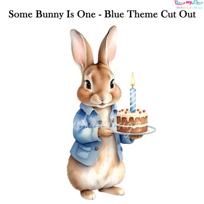 Some Bunny Is One Theme Birthday Party Cutout