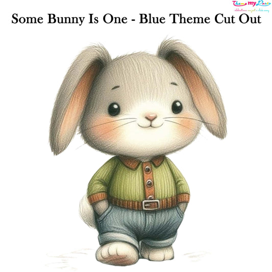 Some Bunny Is One Theme Birthday Party Cutout