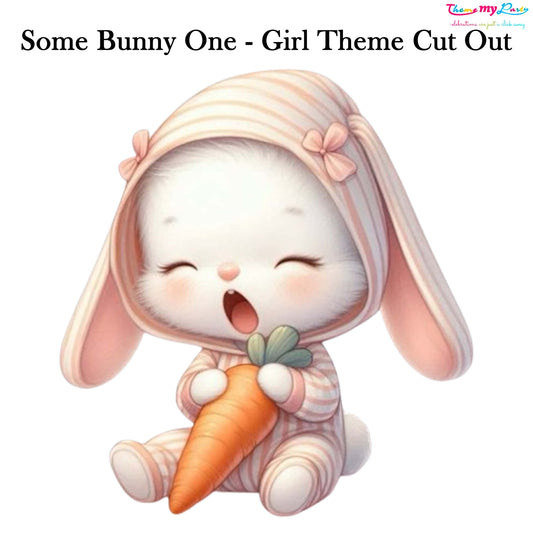 Some Bunny Is One Theme Birthday Party Cutout