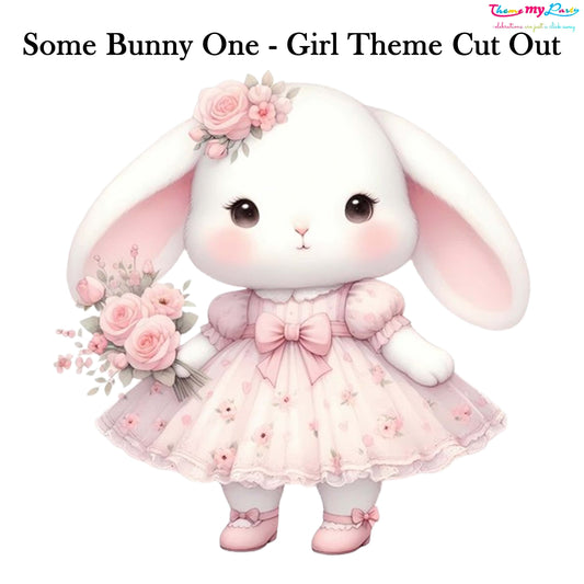 Some Bunny Is One Theme Birthday Party Cutout