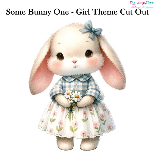 Some Bunny Is One Theme Birthday Party Cutout
