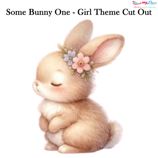 Some Bunny Is One Theme Birthday Party Cutout
