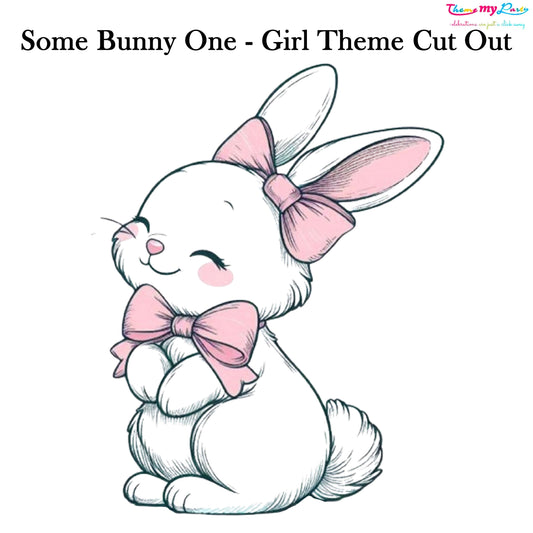 Some Bunny Is One Theme Birthday Party Cutout