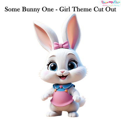 Some Bunny Is One Theme Birthday Party Cutout