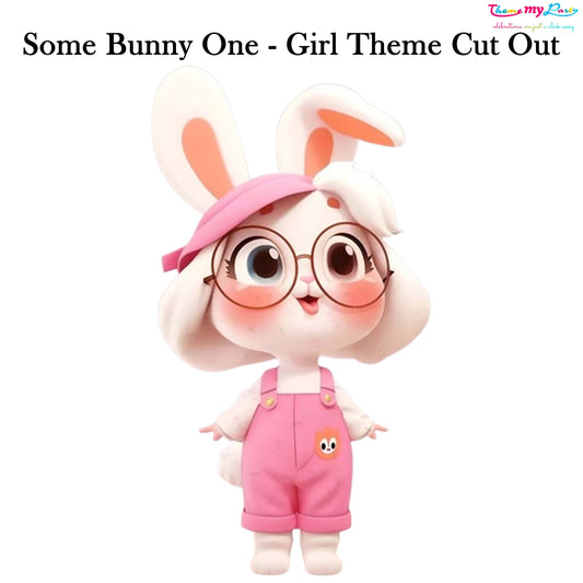 Some Bunny Is One Theme Birthday Party Cutout