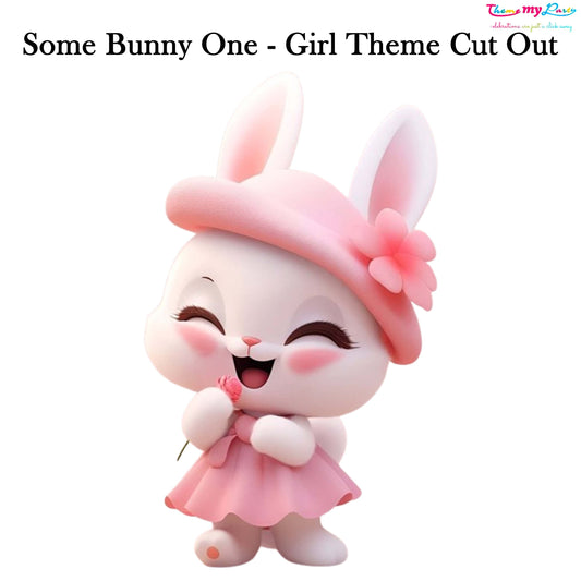 Some Bunny Is One Theme Birthday Party Cutout