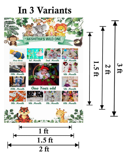 My First Year Customized Milestone Board for Kids Birthday Party(New Born -12 months )