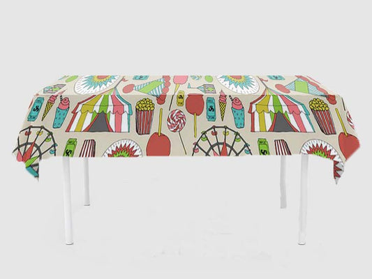 Carnival Theme Birthday Cake Table Cover