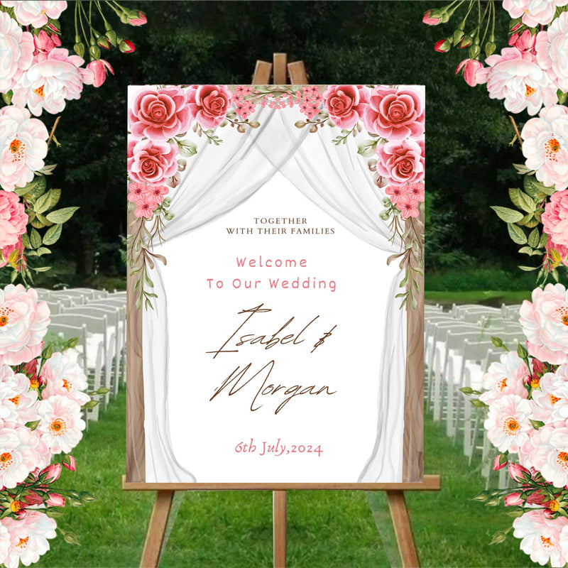 Wedding Ceremony Theme Party Welcome Board