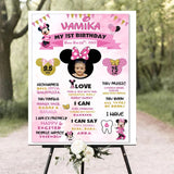 Minnie Customized Chalkboard Milestone Board for Kids Birthday Party