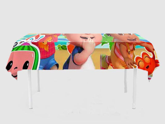 Cocomelon Theme Birthday Cake Table Cover