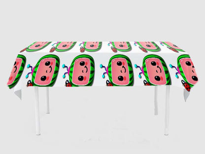 Cocomelon Theme Birthday Cake Table Cover
