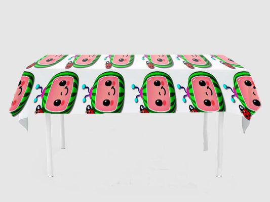 Cocomelon Theme Birthday Cake Table Cover