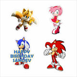 Sonic Theme Birthday Party Cupcake Toppers for Decoration 