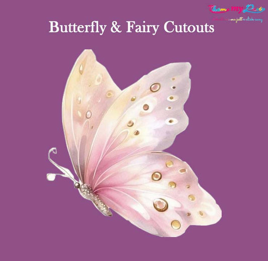 Butterflies & Fairies Theme Birthday Party Cutout