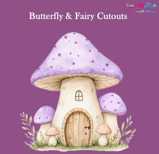 Butterflies & Fairies Theme Birthday Party Cutout