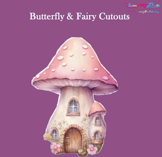 Butterflies & Fairies Theme Birthday Party Cutout