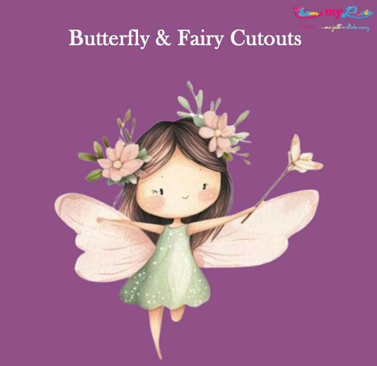 Butterflies & Fairies Theme Birthday Party Cutout