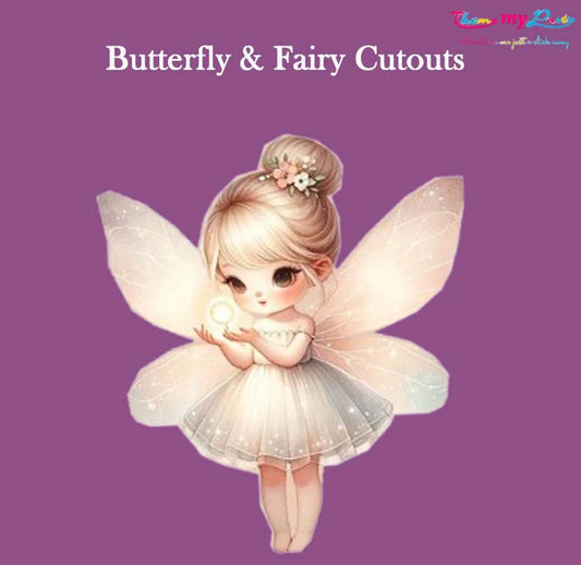 Butterflies & Fairies Theme Birthday Party Cutout