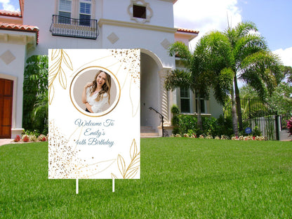 40th Birthday Milestone Birthday Party Welcome Board