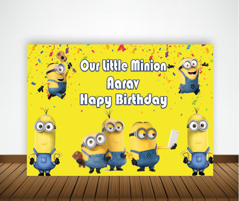 Minnion Theme Birthday Party Backdrop