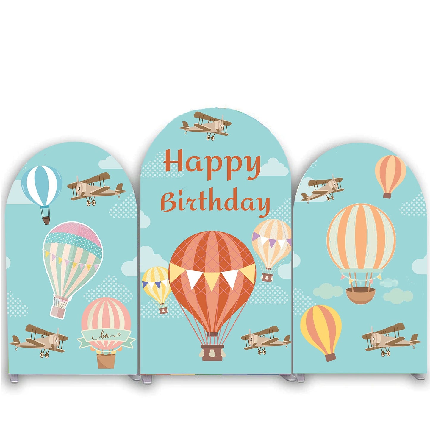 Hot Air Theme Birthday Party Arch Backdrop
