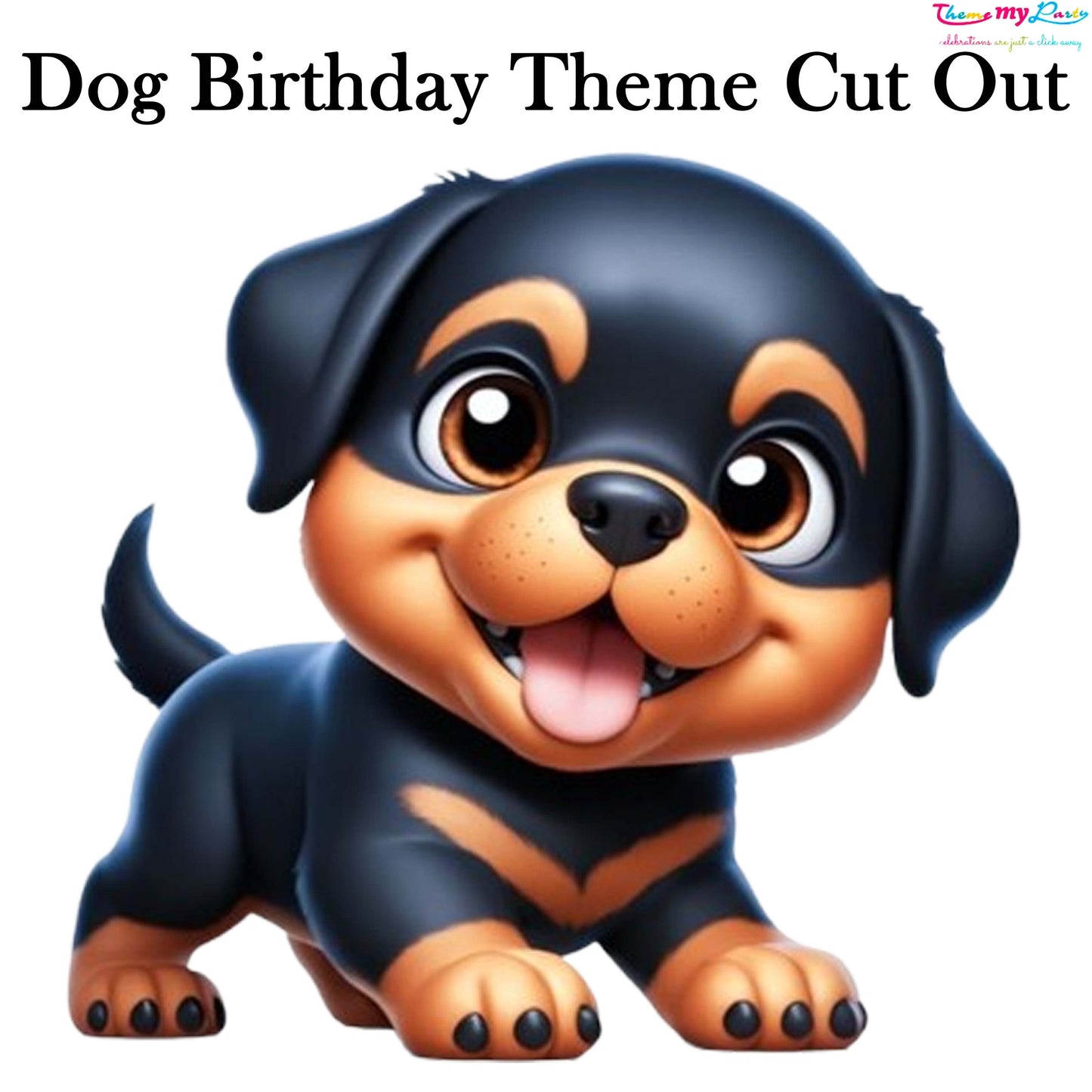 Dog Birthday Theme Birthday Party Cutout