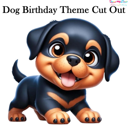 Dog Birthday Theme Birthday Party Cutout
