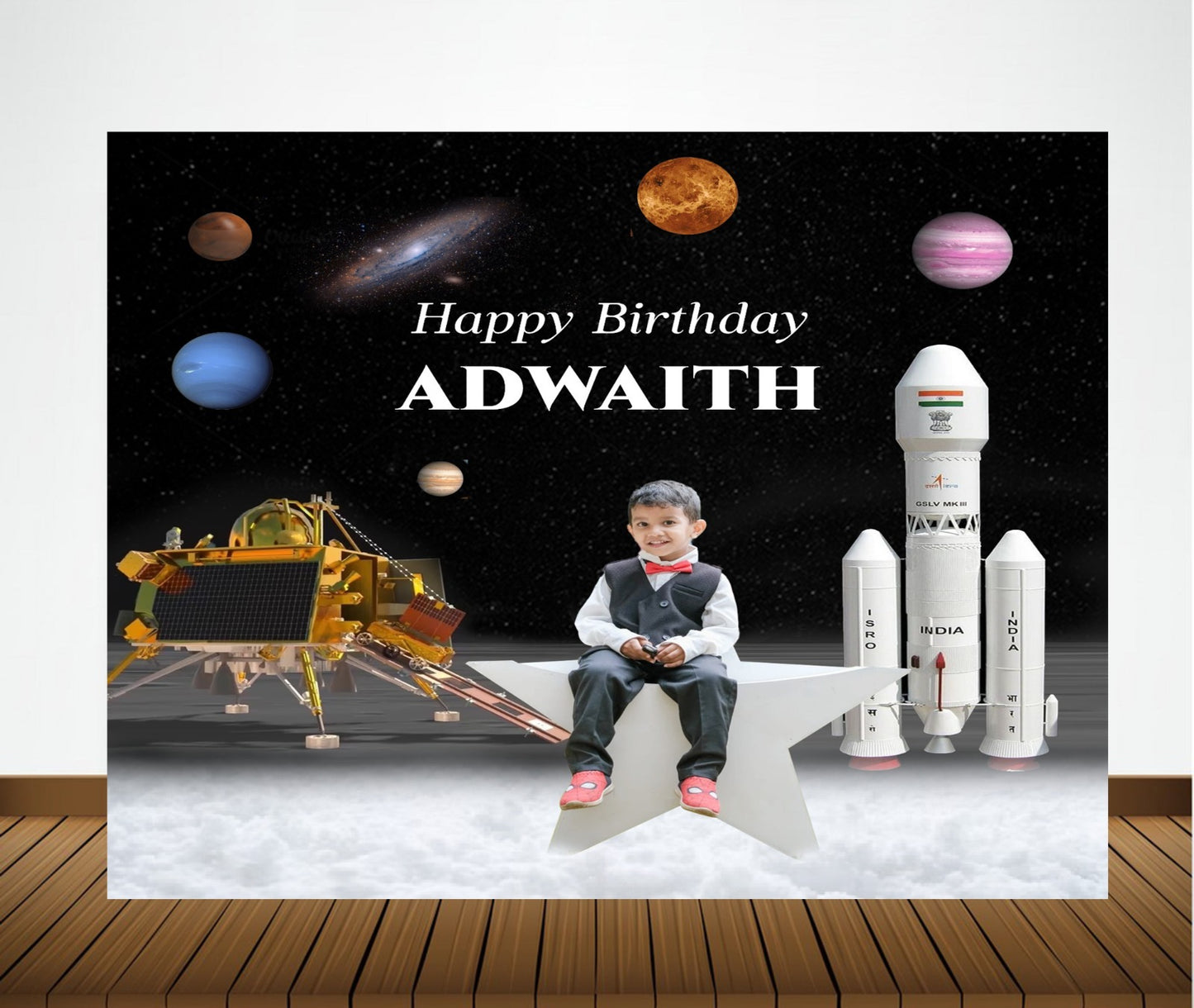 Space Theme Party Backdrop