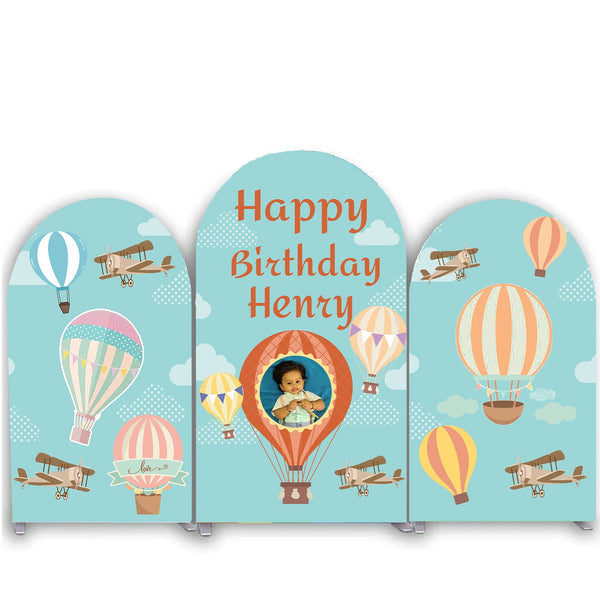 Hot Air Theme Birthday Party Arch Backdrop